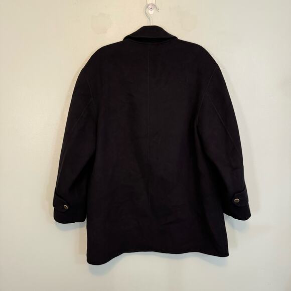 Pal Zileri Coat Mens XL Navy Blue Cashmere Trench Hidden Button Overcoat Jacket - Picture 2 of 11